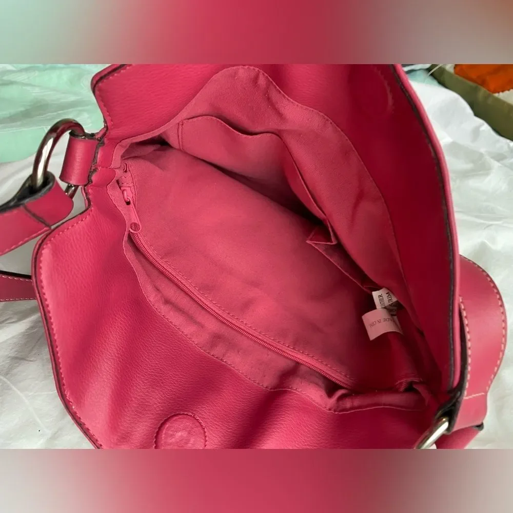 Fuschia Pink Y2K Leather Handbag